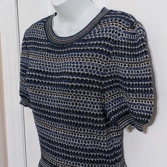 Free PEOPLE Free People Into You Mini Sweater Dress Green Blue Knit Medium @i - Picture 9 of 11